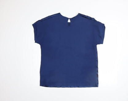Womens UK Size M Lennon Courtney & Kilkenny Design Blue Basic Blouse