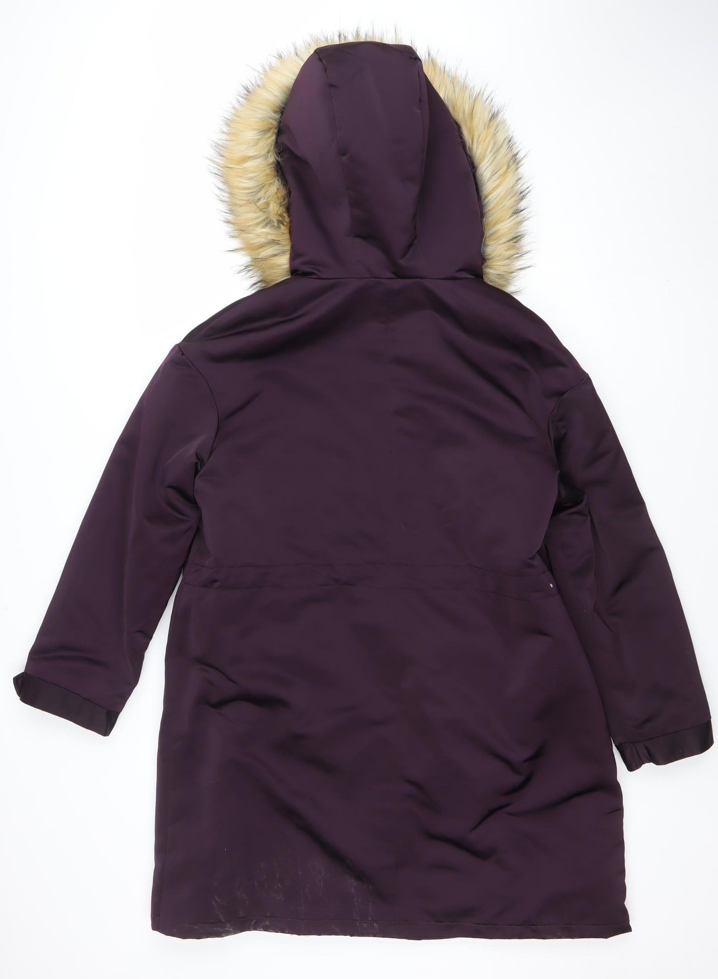 Womens UK Size 8 Marks and Spencer Purple Parka Coat
