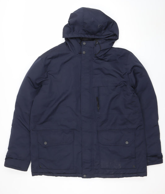 Mens UK Size 2XL FB Sister Blue Parka Coat