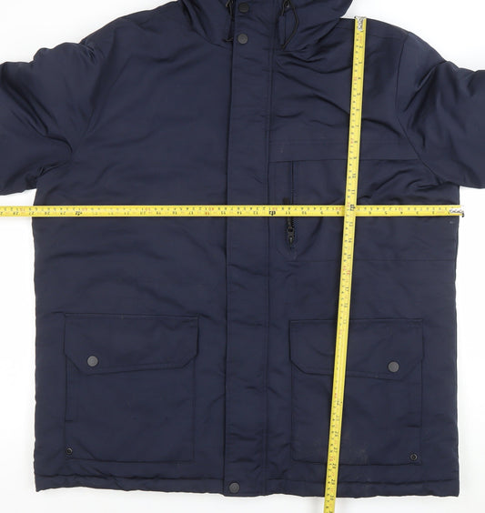 Mens UK Size 2XL FB Sister Blue Parka Coat