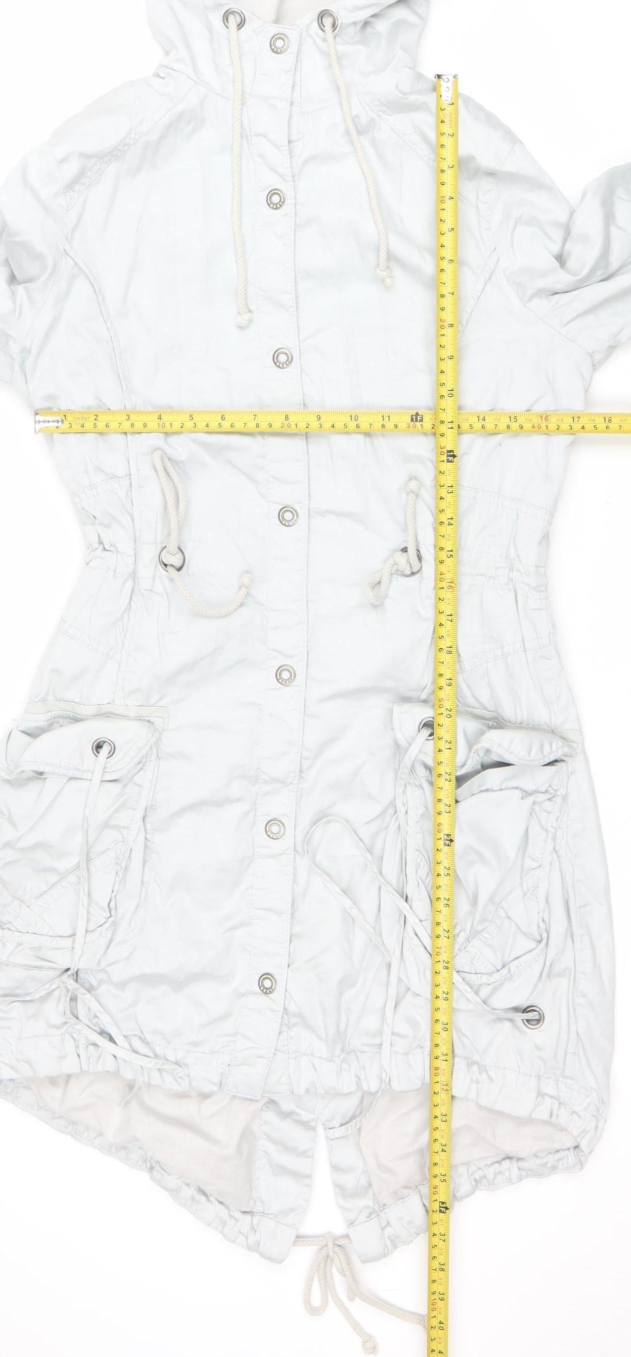 Womens UK Size 8 NEXT White Parka Coat
