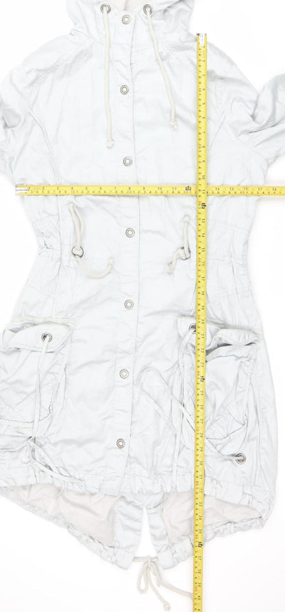 Womens UK Size 8 NEXT White Parka Coat