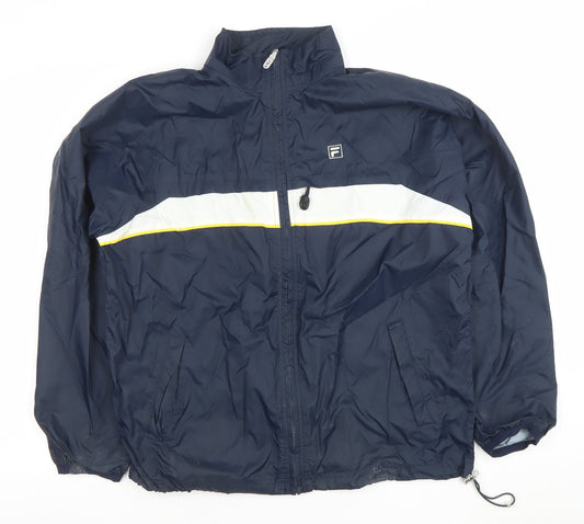 Mens UK Size 34 FILA Blue Windbreaker Coat