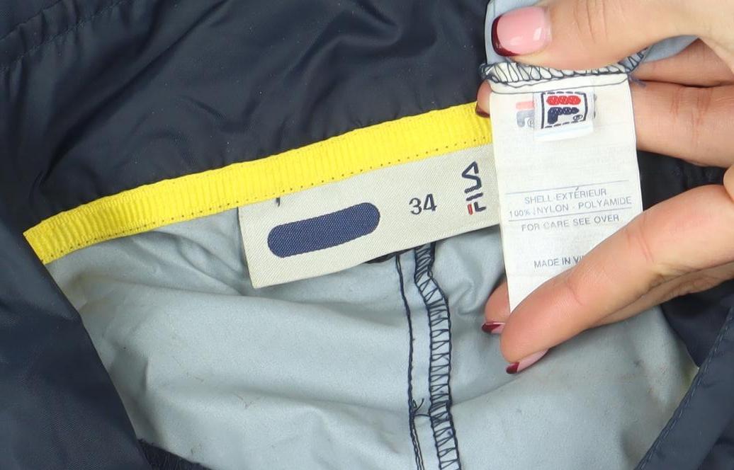Mens UK Size 34 FILA Blue Windbreaker Coat