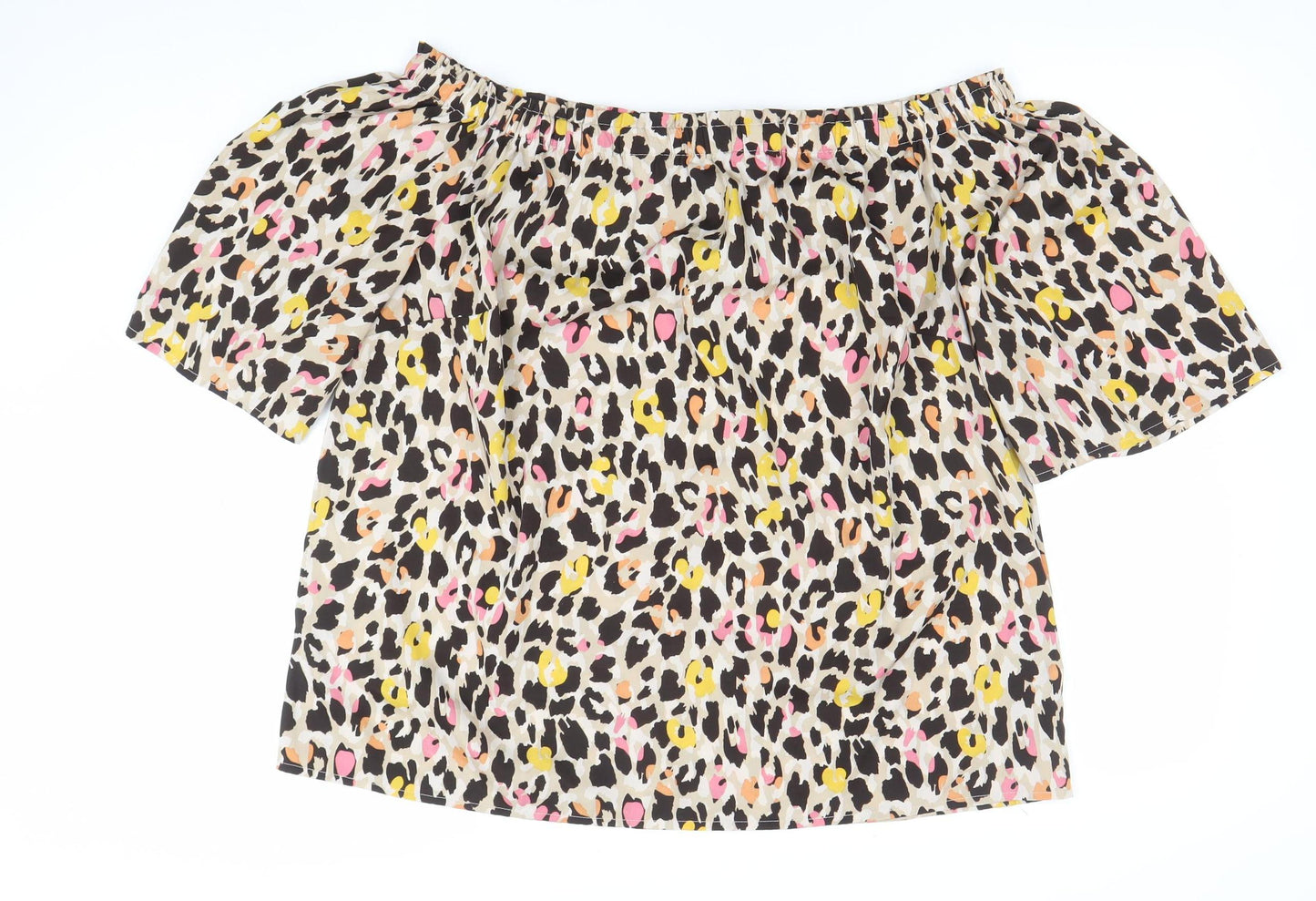 Womens UK Size 18 Capsule Multicoloured Off the Shoulder Blouse