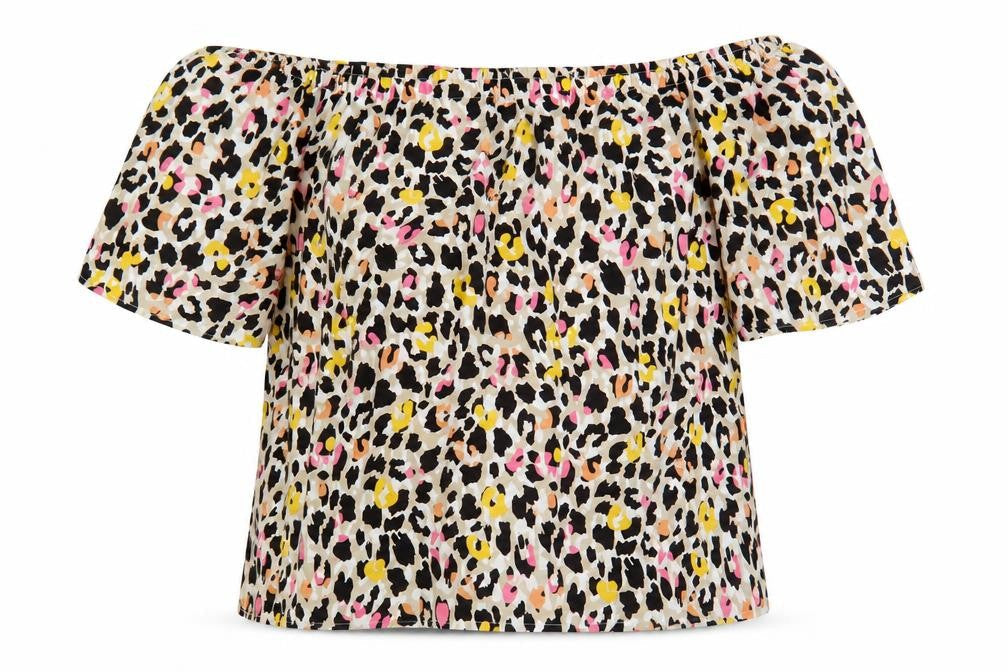 Womens UK Size 18 Capsule Multicoloured Off the Shoulder Blouse