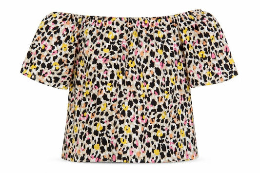 Womens UK Size 18 Capsule Multicoloured Off the Shoulder Blouse
