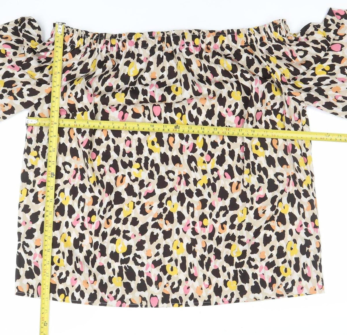 Womens UK Size 18 Capsule Multicoloured Off the Shoulder Blouse