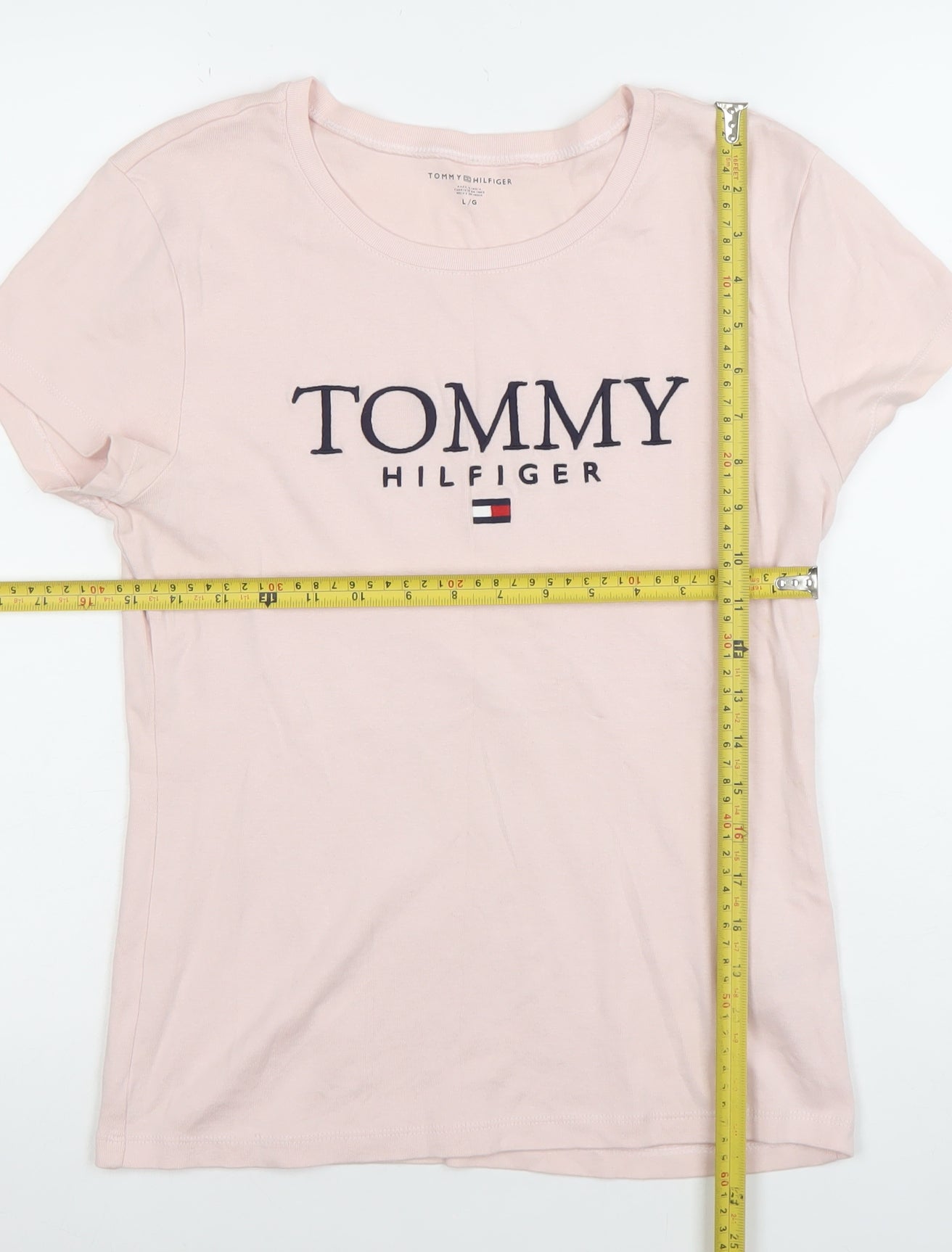 Womens UK Size L Tommy Hilfiger Pink Basic T-Shirt