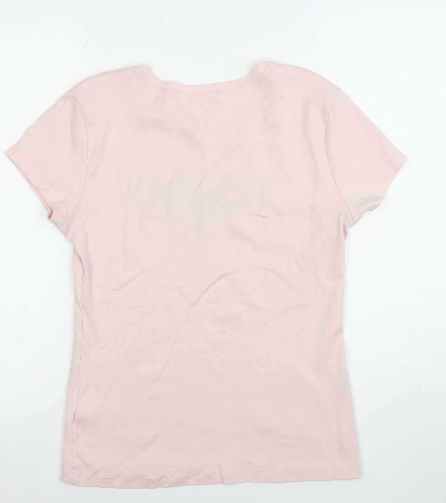 Womens UK Size L Tommy Hilfiger Pink Basic T-Shirt