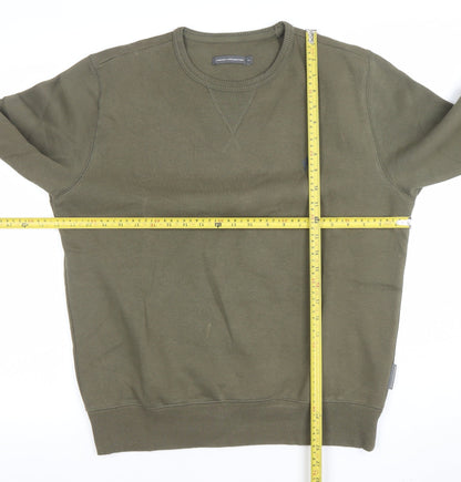 Mens UK Size M French Connection Green Pullover Sweatshirt