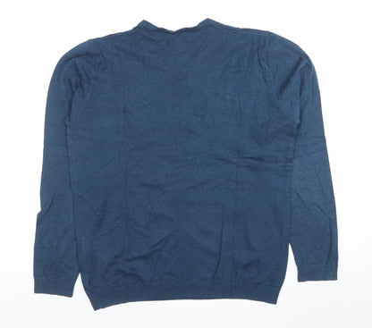 Mens UK Size M NEXT Blue Pullover Jumper