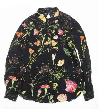 Womens UK Size 6 Warehouse Black Basic Blouse