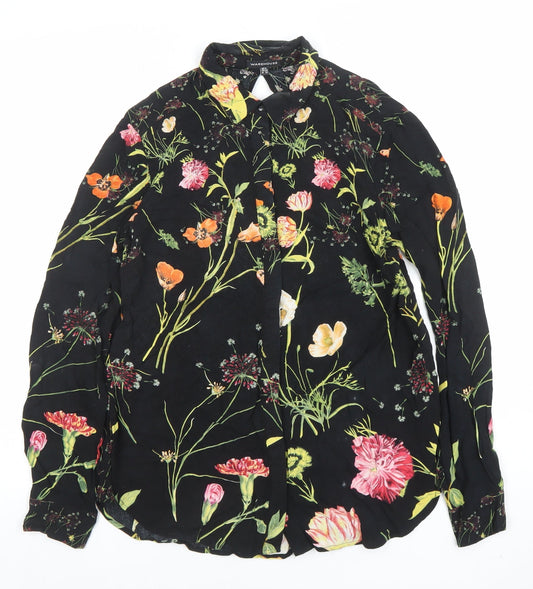 Womens UK Size 6 Warehouse Black Basic Blouse