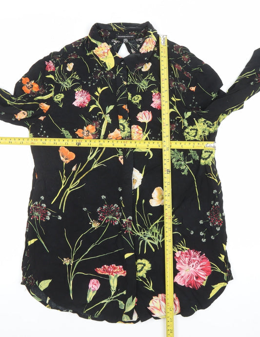 Womens UK Size 6 Warehouse Black Basic Blouse