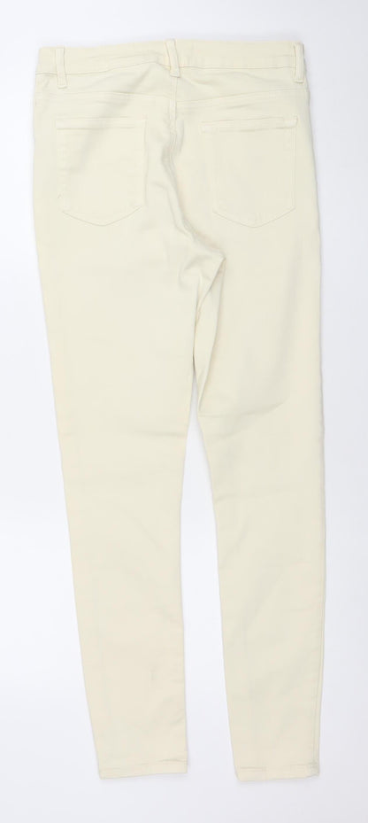 Womens UK Size 14 Primark Slim Fit Skinny Ivory Jeans