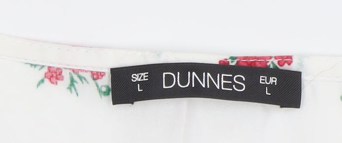 Womens UK Size L Dunnes White Tunic Blouse