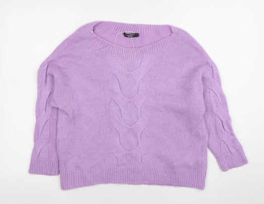Womens UK Size S Zabaione Purple Pullover Jumper