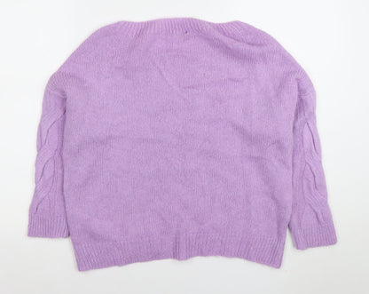 Womens UK Size S Zabaione Purple Pullover Jumper