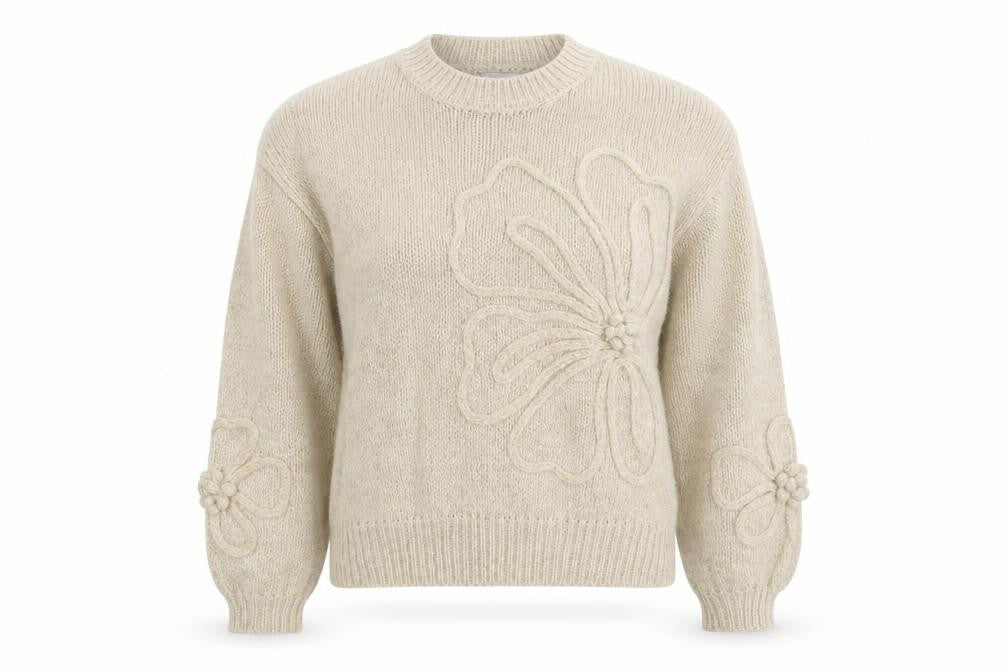 Womens UK Size M Zino Beige Pullover Jumper