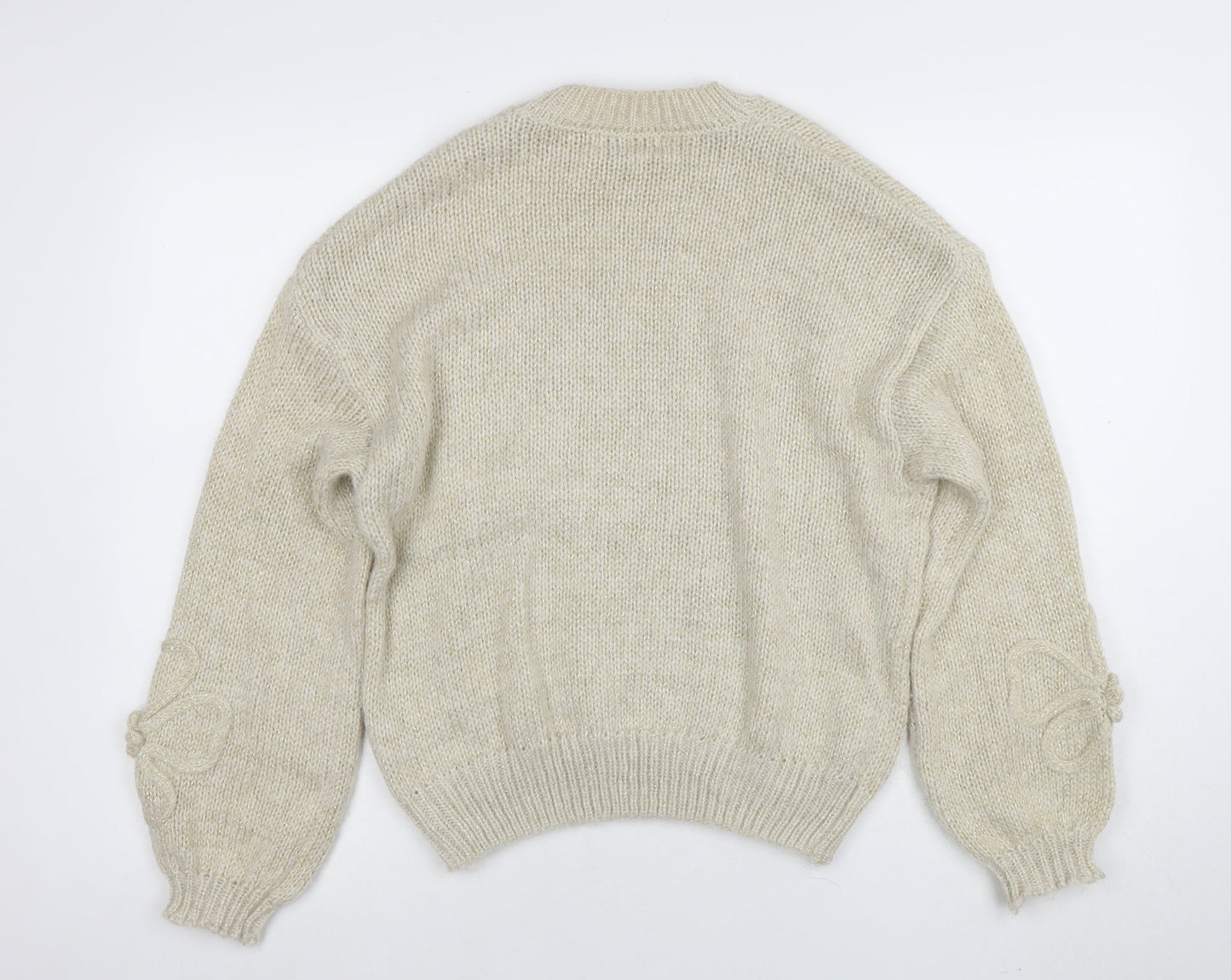 Womens UK Size M Zino Beige Pullover Jumper