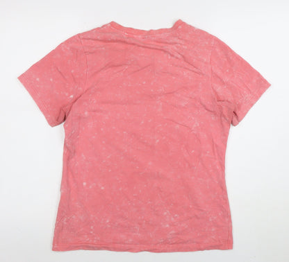 Womens UK Size M Diesel Pink Basic T-Shirt