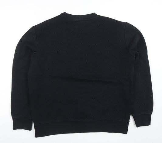 Mens UK Size M Marks and Spencer Black Pullover Sweatshirt