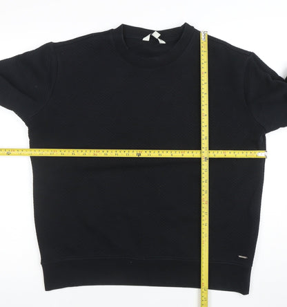 Mens UK Size M Marks and Spencer Black Pullover Sweatshirt