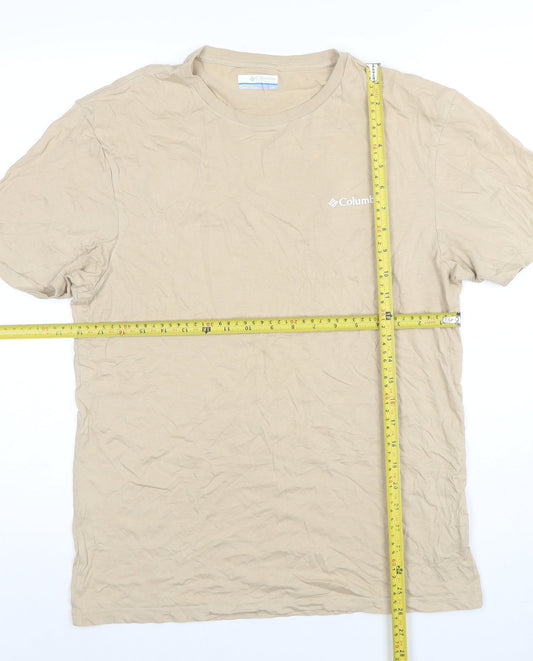 Mens UK Size S Columbia Beige  T-Shirt