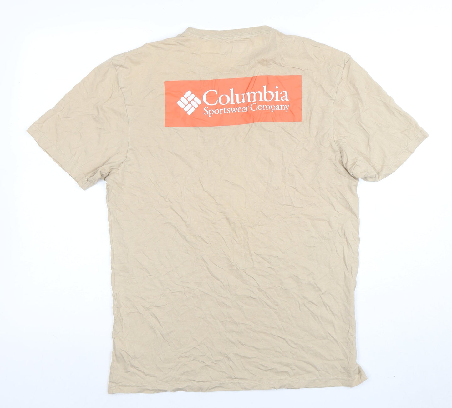 Mens UK Size S Columbia Beige  T-Shirt