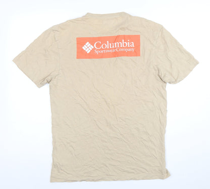 Mens UK Size S Columbia Beige  T-Shirt