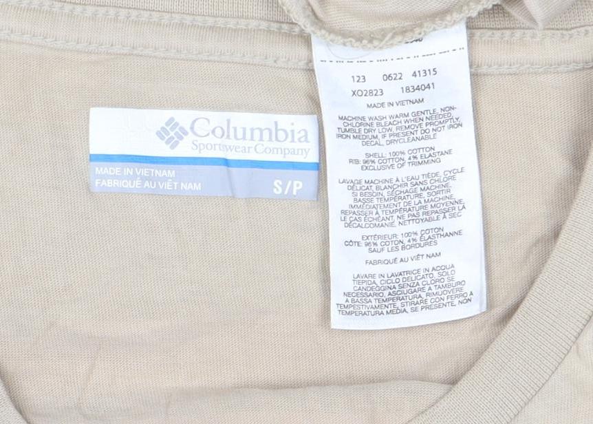 Mens UK Size S Columbia Beige  T-Shirt