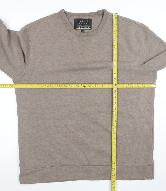 Mens UK Size L JACHS New York Brown Pullover Sweatshirt