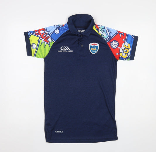 Mens UK Size XS Azzurri Blue Gym & TrainingFootball Polo
