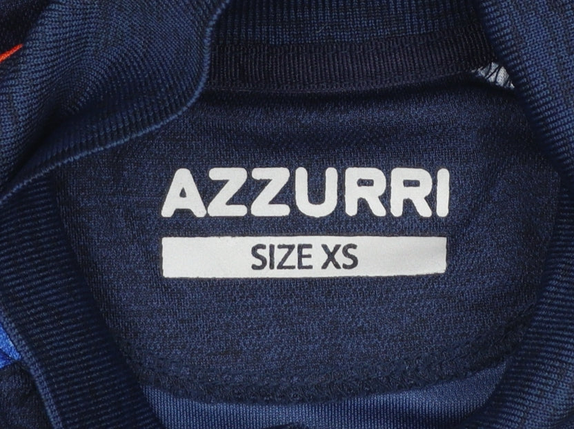 Mens UK Size XS Azzurri Blue Gym & TrainingFootball Polo