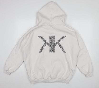 Womens UK Size S Kendall + Kylie White Pullover Hoodie
