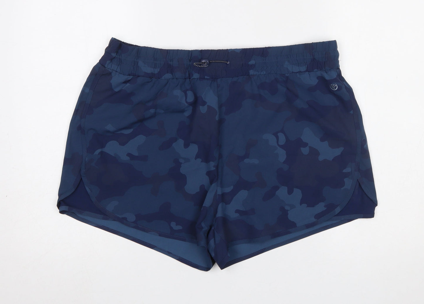 Dunnes Stores Womens Blue Camouflage Athletic Shorts Size 16