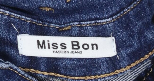 Womens UK Size S Miss Bon Slim Fit High-Waisted Skinny Blue Jeans