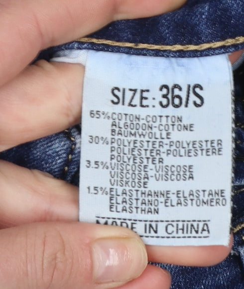 Womens UK Size S Miss Bon Slim Fit High-Waisted Skinny Blue Jeans