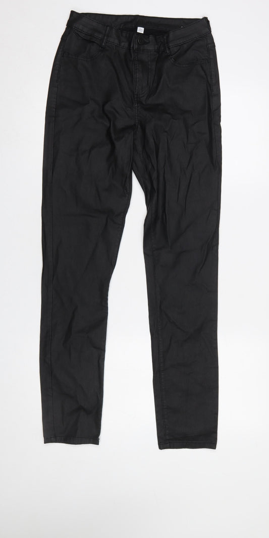 Womens UK Size L VILA Slim Fit CasualParty/Cocktail Black Trousers