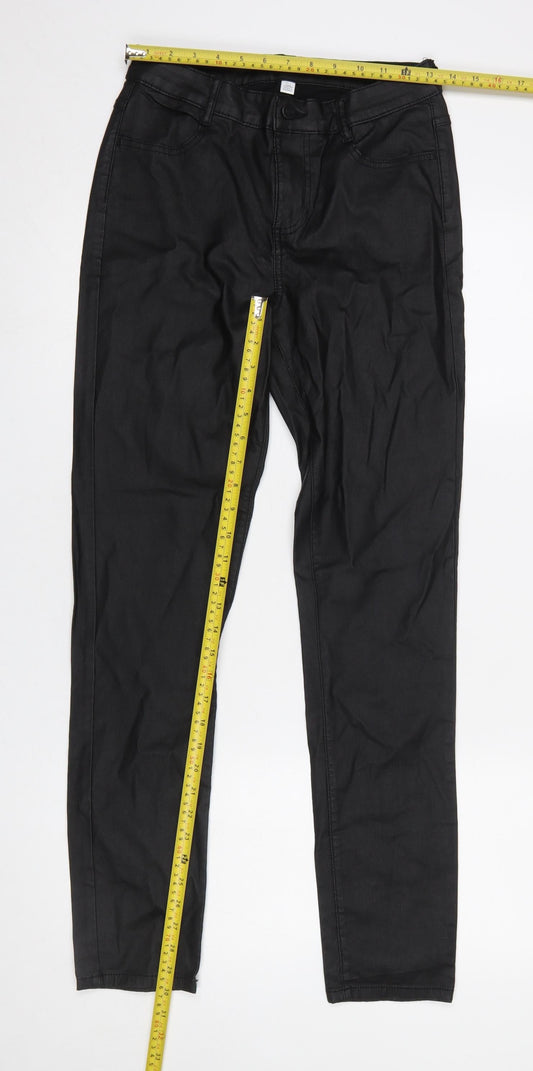 Womens UK Size L VILA Slim Fit CasualParty/Cocktail Black Trousers
