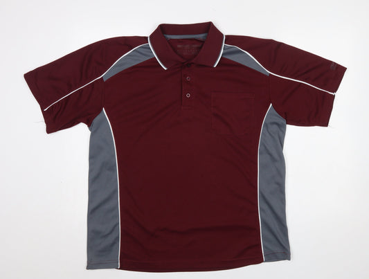 Cougars Performance Men's Multicoloured Polo Shirt Size M Quick Dry