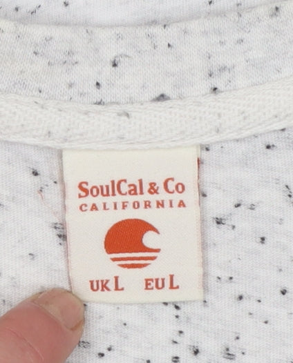 Mens UK Size L SoulCal & Co Beige  T-Shirt