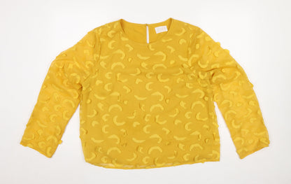 Womens UK Size XL Savida Yellow Tunic Blouse