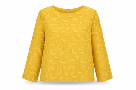 Womens UK Size XL Savida Yellow Tunic Blouse
