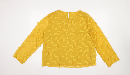Womens UK Size XL Savida Yellow Tunic Blouse