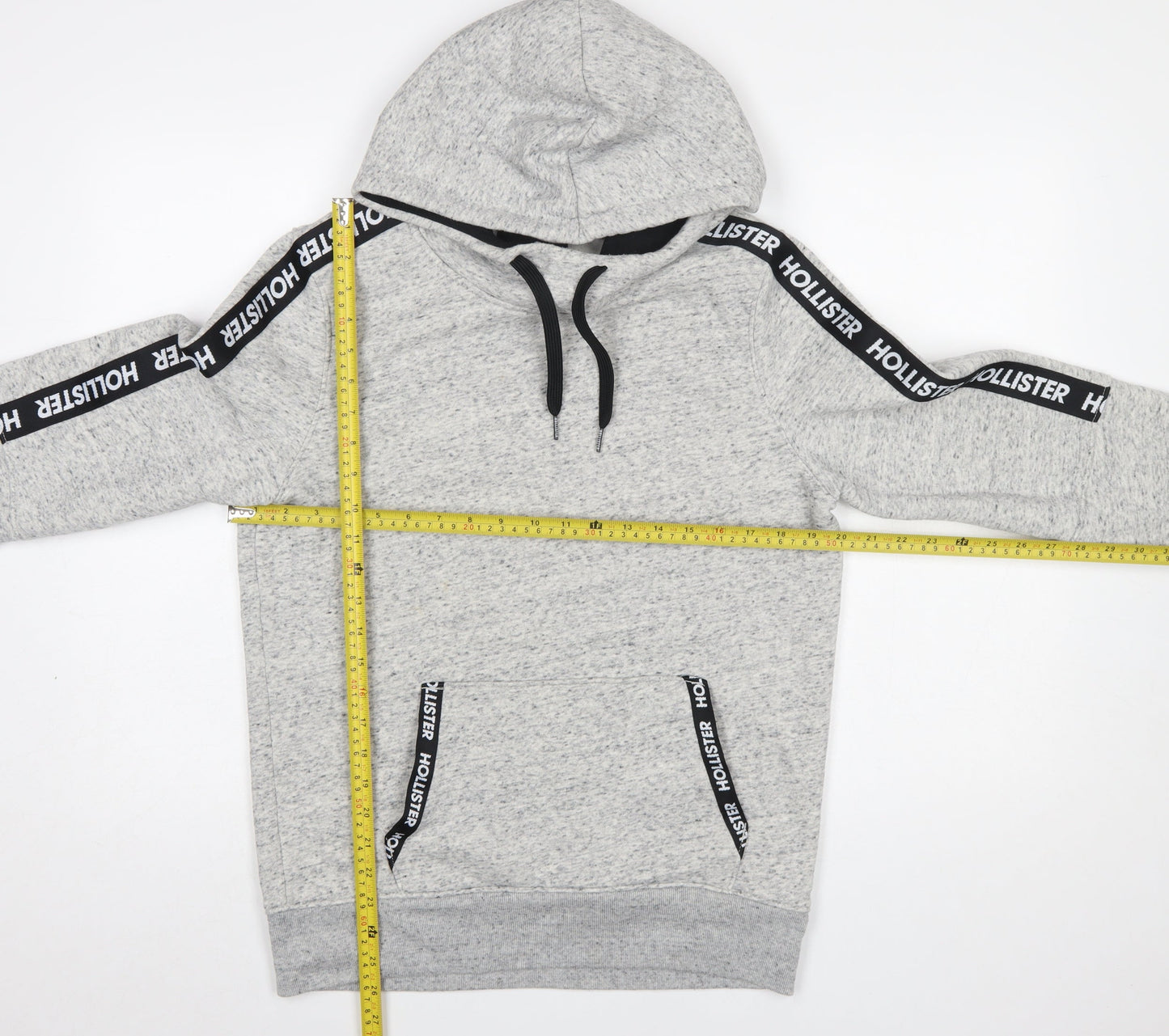 Mens UK Size S Hollister Grey Pullover Hoodie