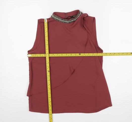 Womens UK Size 8 Only Red Wrap Blouse