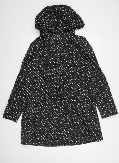 Womens UK Size M Soaked in Luxury Black Rain Coat