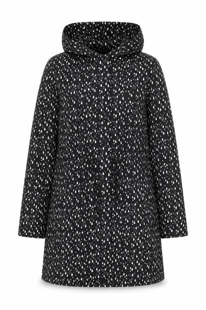 Womens UK Size M Soaked in Luxury Black Rain Coat